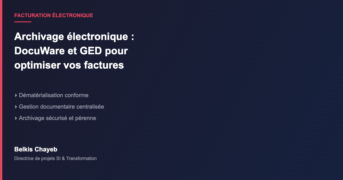 Archivage électronique DocuWare GED factures