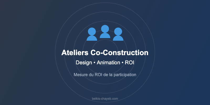 Ateliers co-construction design animation ROI