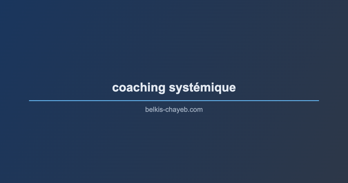 coaching systémique