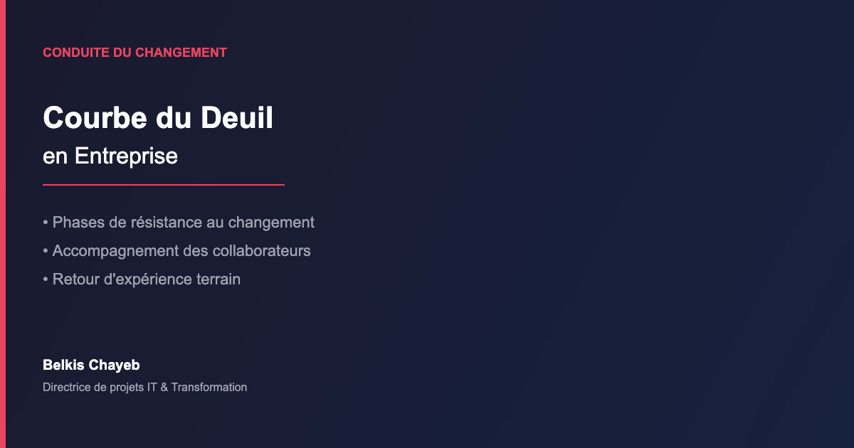 Courbe du deuil résistances changement entreprise