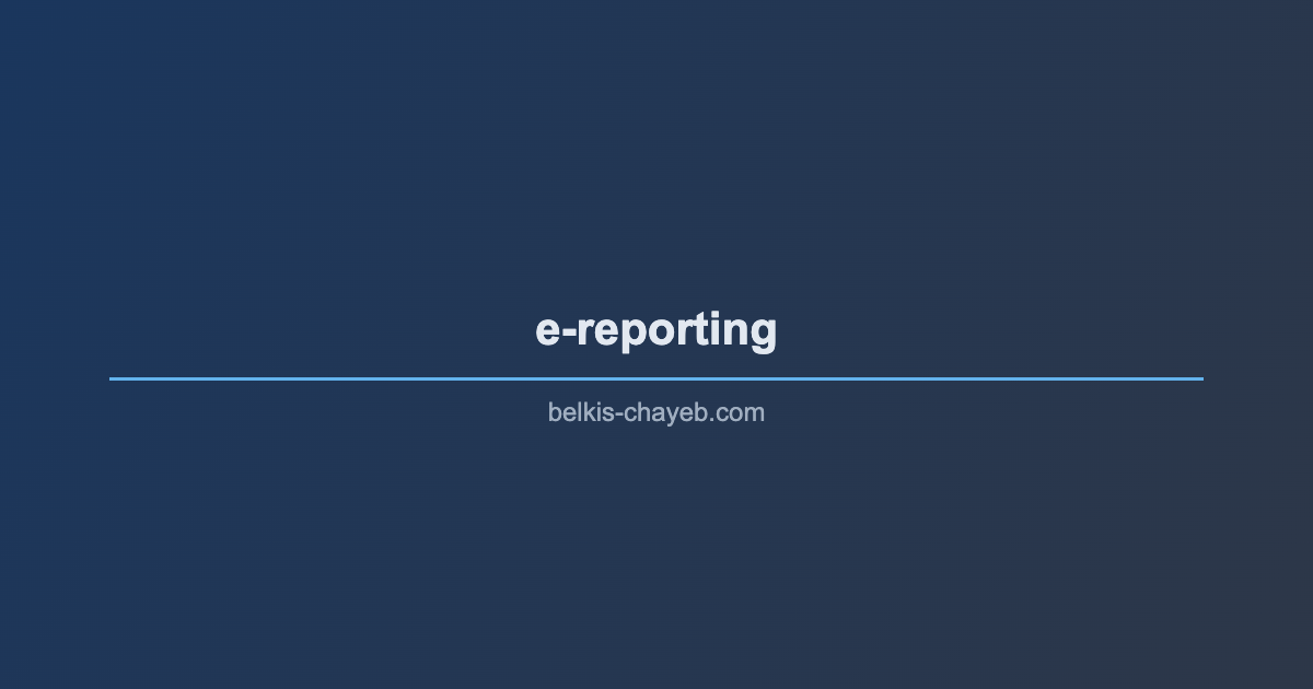 e-reporting