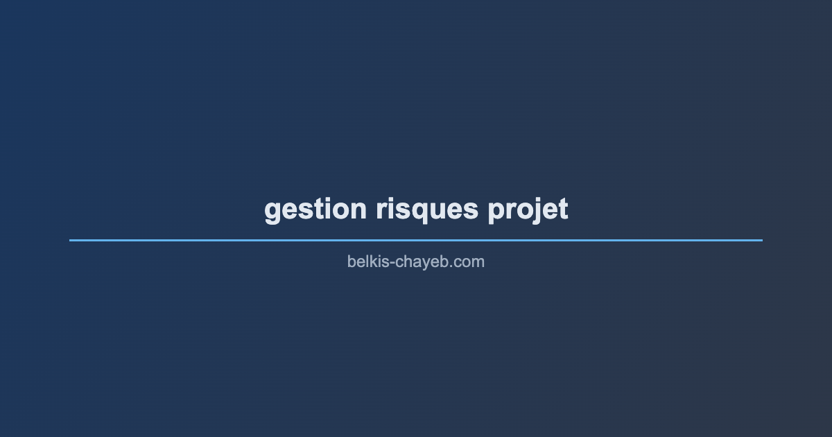 gestion risques projet