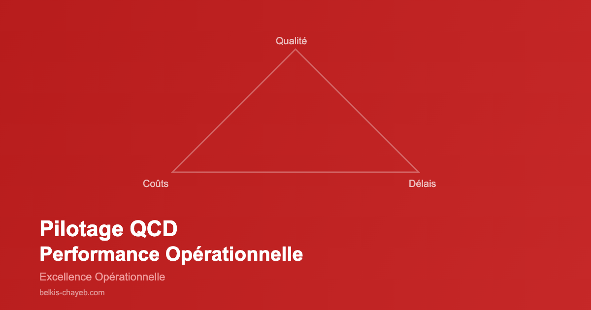 Pilotage QCD performance opérationnelle - triangle qualité coûts délais