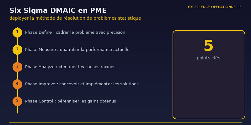 Six Sigma DMAIC en PME - infographie